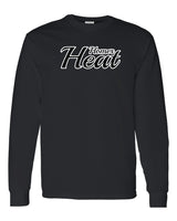 Homer Heat Softball - Long Sleeve-Shirt - Black and White Text Logo