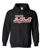 Homer Heat - Hooded Sweatshirt - Custom Script Softball