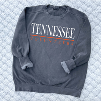 Customized School Comfort Colors Sweatshirt w/ Times New Roman Lettering