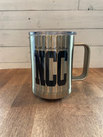 Customized School Comfort Colors Bundle - Sweatshirt w/ Block Lettering - Drawstring Backpack - Tumbler Mug