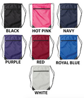 Customized School Comfort Colors Bundle - Sweatshirt w/ Block Lettering - Drawstring Backpack - Tumbler Mug