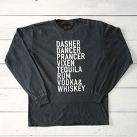 Reindeer and Drinks - Comfort Colors Long Sleeve