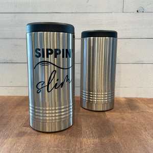 Sippin' Slim Aluminum Can Holder