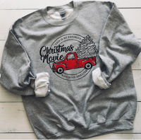 Christmas Movie Watching Sweatshirt - Gildan Crewneck