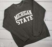 Customized School Comfort Colors Sweatshirt w/ Block Lettering