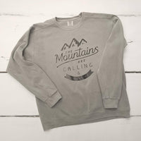 The Mountains Are Calling Comfort Colors Crewneck
