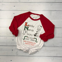 Little Nero's Pizza - Bella+Canvas Baseball Tee
