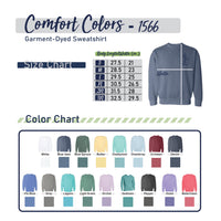Customized School Comfort Colors Sweatshirt w/ Athletic Lettering

