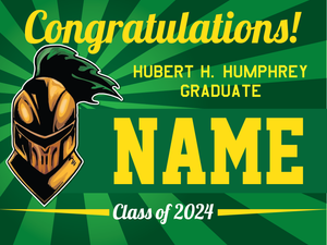 Hubert H. Humphrey Graduation Yard Sign