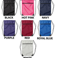 Drawstring backpack | Takeout Design | College Lettering | Company Backpack