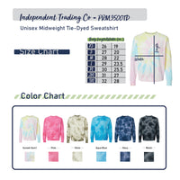 College/Group - Tie-Dyed Sweatshirt - Outline - Independent Trading Co
