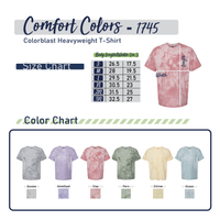 Large Block Lettering - Customized School Comfort Colors Colorblast T-Shirt
