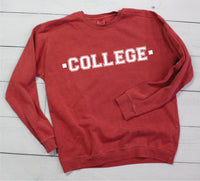 College Sweatshirts | Customized School Sweatshirt | Comfort Colors Sweatshirt
