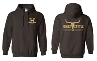 Hines Cattle Gildan Hoodie w/ Left Chest and Full Back Impression
