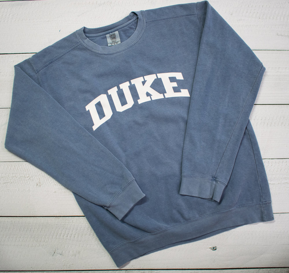 Customized School Comfort Colors Sweatshirt w/ Block Lettering